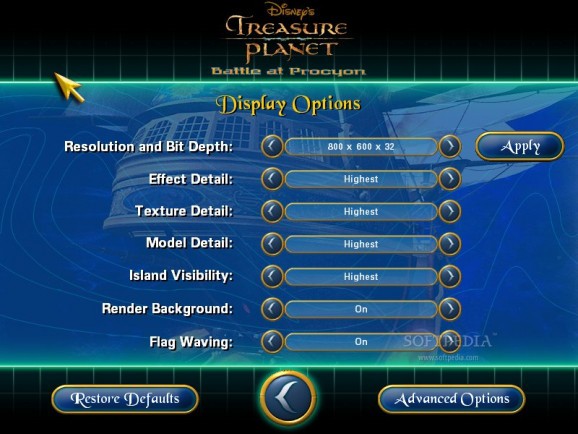 Treasure Planet: Battle At The Procyon Demo screenshot