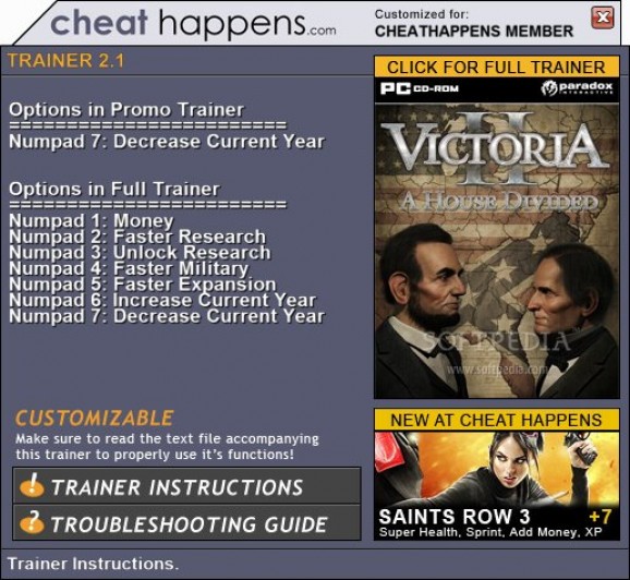 Victoria 2: A House Divided +1 Trainer screenshot