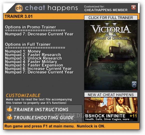 Victoria II: Heart of Darkness +1 Trainer screenshot