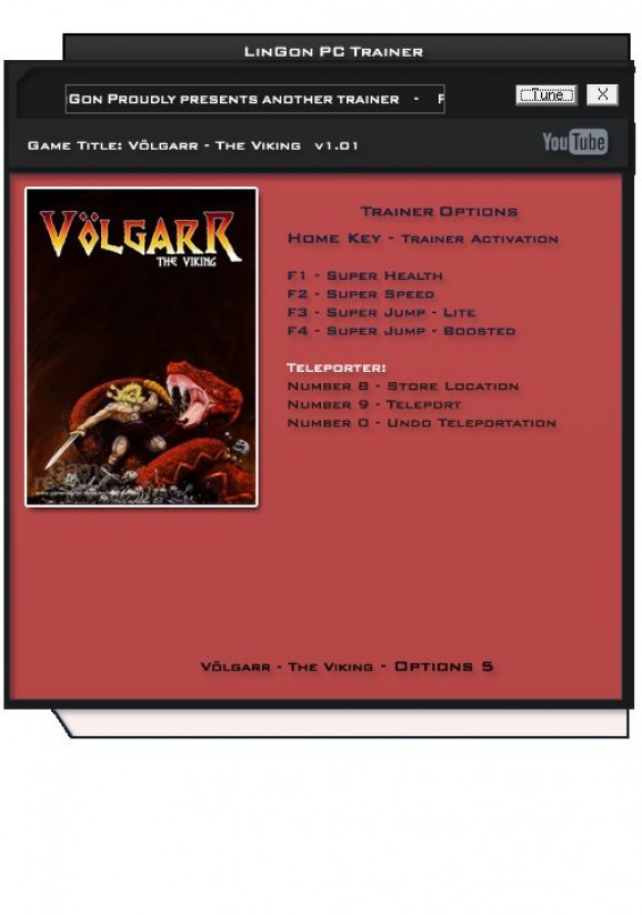 Volgarr: The Viking +5 Trainer for 1.01 screenshot