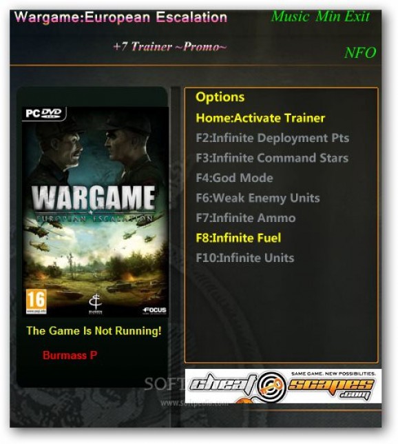 Wargame: European Escalation +1 Trainer for 13.03.11.670 screenshot