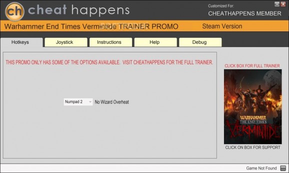 Warhammer: End Times - Vermintide +1 Trainer screenshot