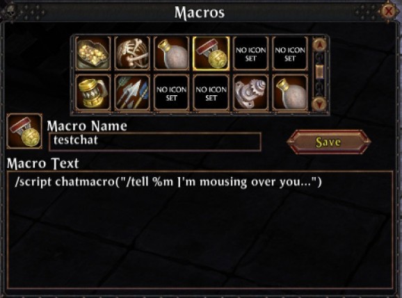 Warhammer Online Addon - ChatMacros screenshot