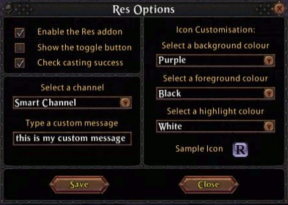 Warhammer Online Addon - Resurrection Enhancement System screenshot