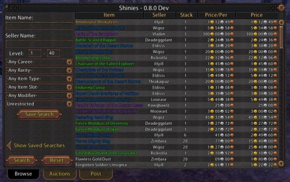 Warhammer Online Addon - Shinies screenshot