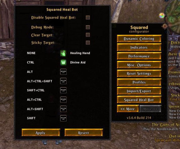Warhammer Online Addon - SquaredHealBot screenshot