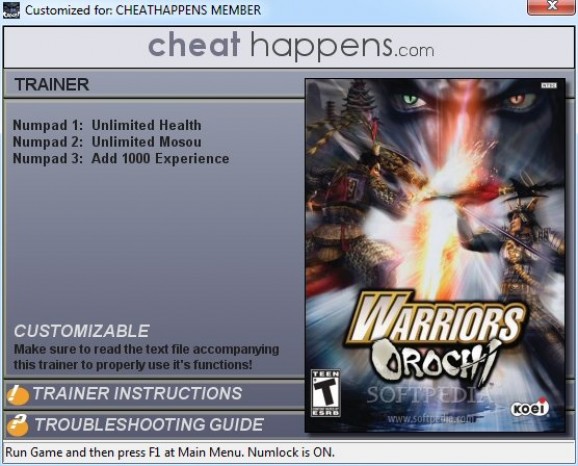 Warriors Orochi +3 Trainer screenshot