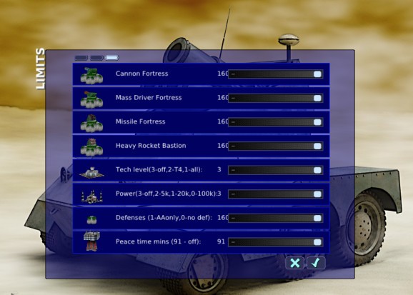 Warzone 2100 Mod - StartOptions screenshot