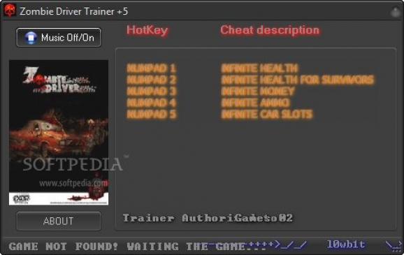 Zombie Driver +5 Trainer screenshot