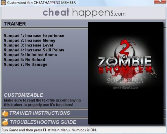 Zombie Shooter 2 +7 Trainer screenshot