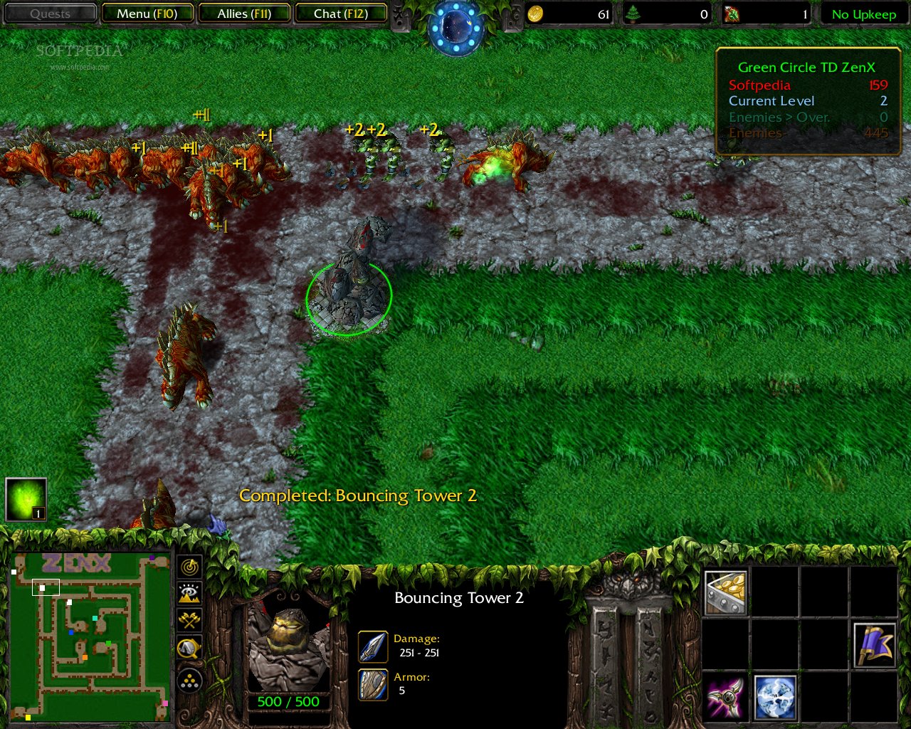 Zenx Warcraft 3 Map Green Circle TD 1 